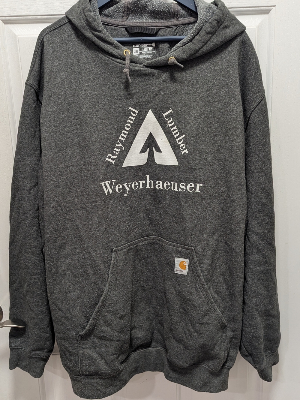 Carhartt Dark Gray Weyerhaeuser Logo Pullover Hoodie